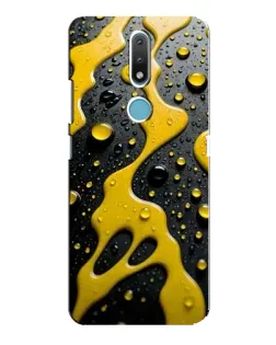 Чехол для Nokia 2.4 с картинкой «Жидкое желтое золото»