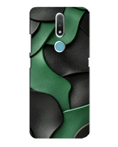 Чехол для Nokia 2.4 с картинкой «Зеленые кожаные волны» Чехол для Nokia 2.4 с картинкой «Зеленые кожаные волны»