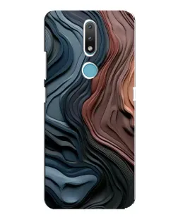 Чехол для Nokia 2.4 с картинкой «Цветные волны каньона»