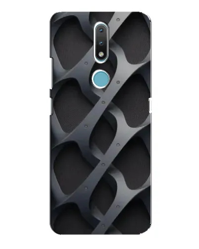 Чехол для Nokia 2.4 с картинкой «Объемное серое плетение» Чехол для Nokia 2.4 с картинкой «Объемное серое плетение»