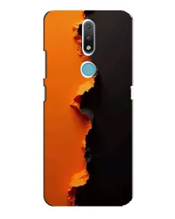 Чехол для Nokia 2.4 с картинкой «Оранжевый разлом»
