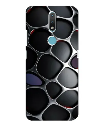 Чехол для Nokia 2.4 с картинкой «Объемная темная решетка» Чехол для Nokia 2.4 с картинкой «Объемная темная решетка»
