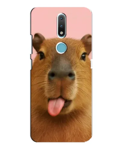 Чохол для Nokia 2.4 з картинкою «Капібара з язиком»