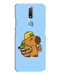 Чохол для Nokia 2.4 з картинкою «Капібара на скейті» Чохол для Nokia 2.4 з картинкою «Капібара на скейті»