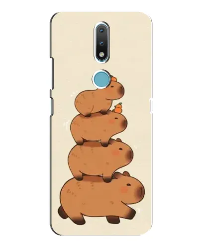 Чохол для Nokia 2.4 з картинкою «Вежа з капібар»