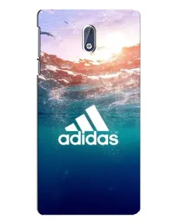 Чехол для Nokia 3.1 с картинкой «Океанская глубина адидас» Чехол для Nokia 3.1 с картинкой «Океанская глубина адидас»