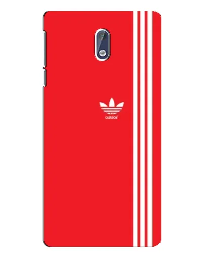Чехол для Nokia 3.1 с картинкой «Красный минимализм Adidas»