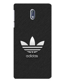 Чехол для Nokia 3.1 с картинкой «Adidas Карбоновая текстура»