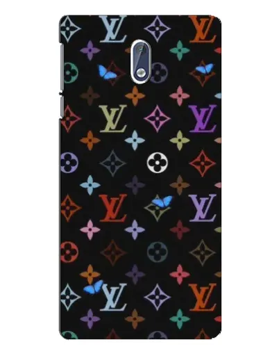 Чехол для Nokia 3.1 с картинкой «Цветная монограмма LV»