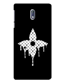 Чехол для Nokia 3.1 с картинкой «Цветочная монограмма»