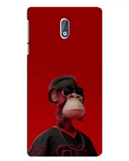 Чехол для Nokia 3.1 с картинкой «Bored Ape в красном»