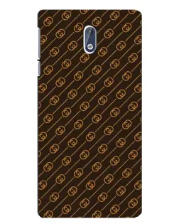 Чехол для Nokia 3.1 с картинкой «Gucci — золотые диагонали»