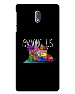 Чехол для Nokia 3.1 с картинкой «Логотип Among Us» Чехол для Nokia 3.1 с картинкой «Логотип Among Us»