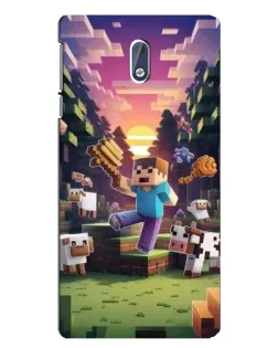 Чехол для Nokia 3.1 с картинкой «Стив на ферме» Чехол для Nokia 3.1 с картинкой «Стив на ферме»