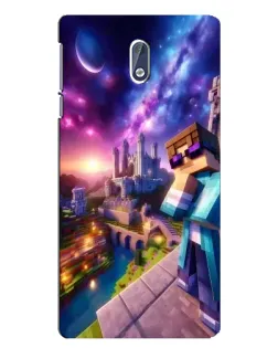 Чехол для Nokia 3.1 с картинкой «Стив и космос»