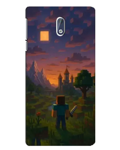 Чехол для Nokia 3.1 с картинкой «Стив у башни»