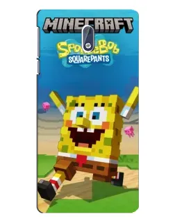 Чехол для Nokia 3.1 с картинкой «Губка Боб Minecraft»
