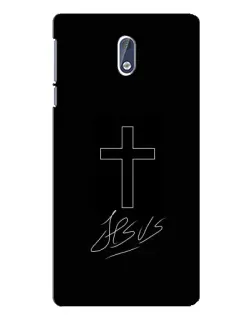 Чехол для Nokia 3.1 с картинкой «Графический крест Jesus»