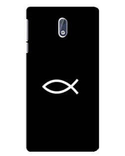 Чехол для Nokia 3.1 с картинкой «Символ рыбы Jesus»