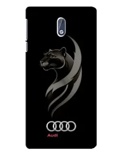 Чехол для Nokia 3.1 с картинкой «Графика — пантера и Audi»