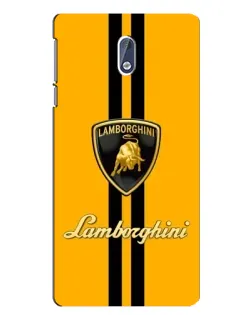 Чехол для Nokia 3.1 с картинкой «Lamborghini Stripe желтый»