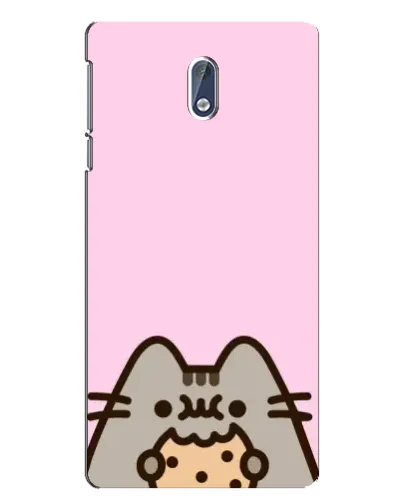 Чехол для Nokia 3.1 с картинкой «Pusheen и печенье»