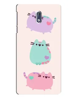 Чехол для Nokia 3.1 с картинкой «Pusheen трио» Чехол для Nokia 3.1 с картинкой «Pusheen трио»