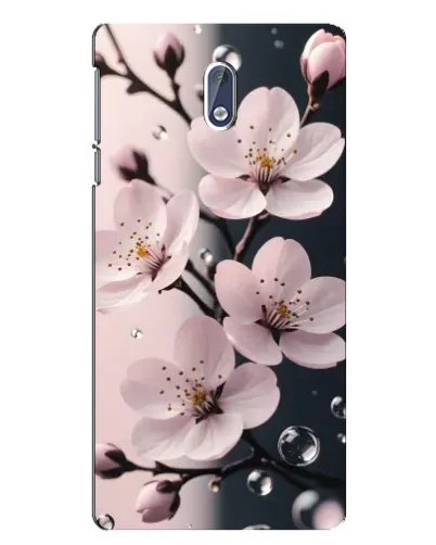 Чехол для Nokia 3.1 с картинкой «Нежная сакура и капли» Чехол для Nokia 3.1 с картинкой «Нежная сакура и капли»