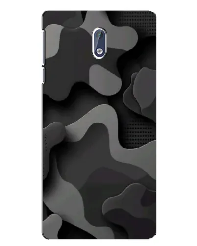 Чехол для Nokia 3.1 с картинкой «Темный абстрактный камуфляж»