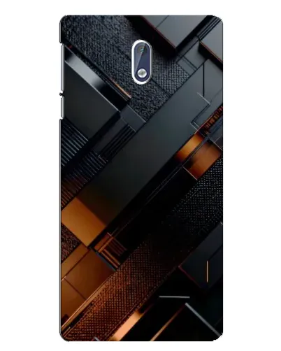 Чехол для Nokia 3.1 с картинкой «Черные геометрические блоки»