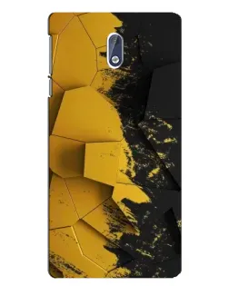 Чехол для Nokia 3.1 с картинкой «Золотые осколки геометрии»