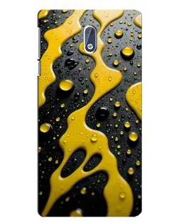 Чехол для Nokia 3.1 с картинкой «Жидкое желтое золото»