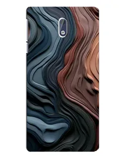 Чехол для Nokia 3.1 с картинкой «Цветные волны каньона»
