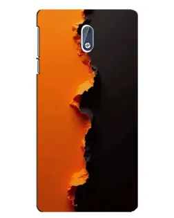 Чехол для Nokia 3.1 с картинкой «Оранжевый разлом»