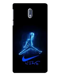 Чохол для Nokia 3 з картинкою «Jordan Neon Blue»
