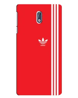 Чехол для Nokia 3 с картинкой «Красный минимализм Adidas»