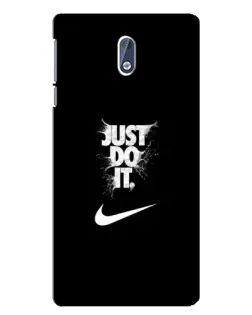 Чехол для Nokia 3 с картинкой «Текстовый принт Nike»
