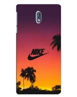 Чехол для Nokia 3 с картинкой «Nike на закате солнца»