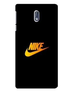 Чехол для Nokia 3 с картинкой «Золотой логотип Nike»