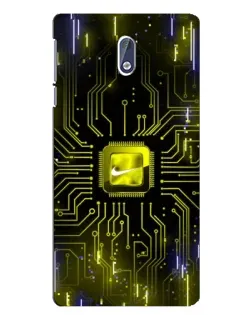 Чехол для Nokia 3 с картинкой «Nike — золотая искра»