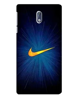 Чехол для Nokia 3 с картинкой «Синий пульс Nike»