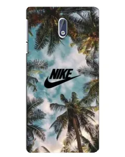 Чехол для Nokia 3 с картинкой «Тропический принт Nike»