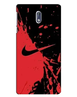 Чехол для Nokia 3 с картинкой «Красные брызги Nike»
