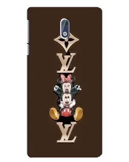 Чехол для Nokia 3 с картинкой «LV и Микки Маус» Чехол для Nokia 3 с картинкой «LV и Микки Маус»