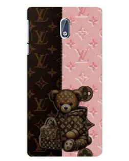 Чехол для Nokia 3 с картинкой «Мишка в стиле LV» Чехол для Nokia 3 с картинкой «Мишка в стиле LV»