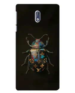 Чехол для Nokia 3 с картинкой «LV — мраморный принт»