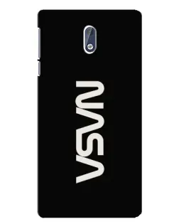 Чехол для Nokia 3 с картинкой «NASA — вертикальный логотип» Чехол для Nokia 3 с картинкой «NASA — вертикальный логотип»