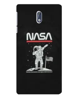 Чехол для Nokia 3 с картинкой «NASA — шагаем по Луне» Чехол для Nokia 3 с картинкой «NASA — шагаем по Луне»