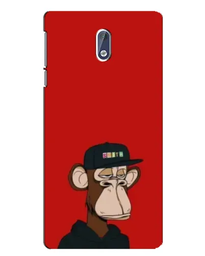 Чохол для Nokia 3 з картинкою «Bored Ape — червоний фон»