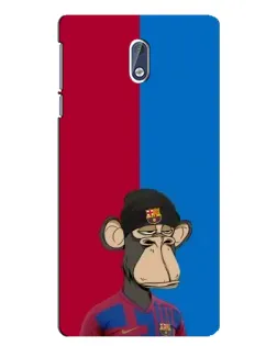 Чехол для Nokia 3 с картинкой «Bored Ape — фанат Барсы»